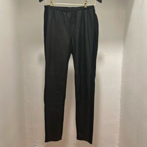 Rezrekshn by Esther Chen black leather leggings
